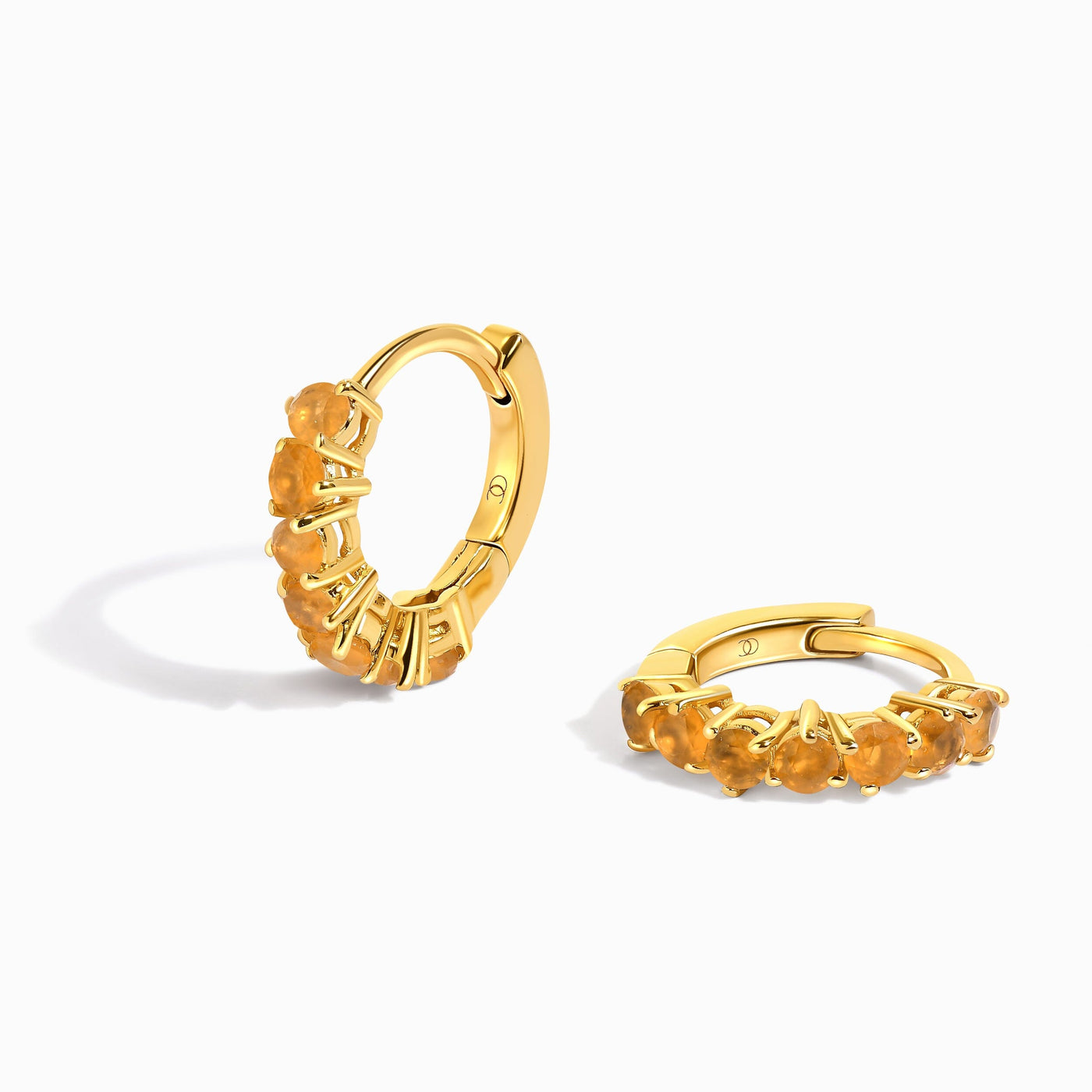 Carnelian Earrings - Bonny Hoops - July Birthstone jewellery
