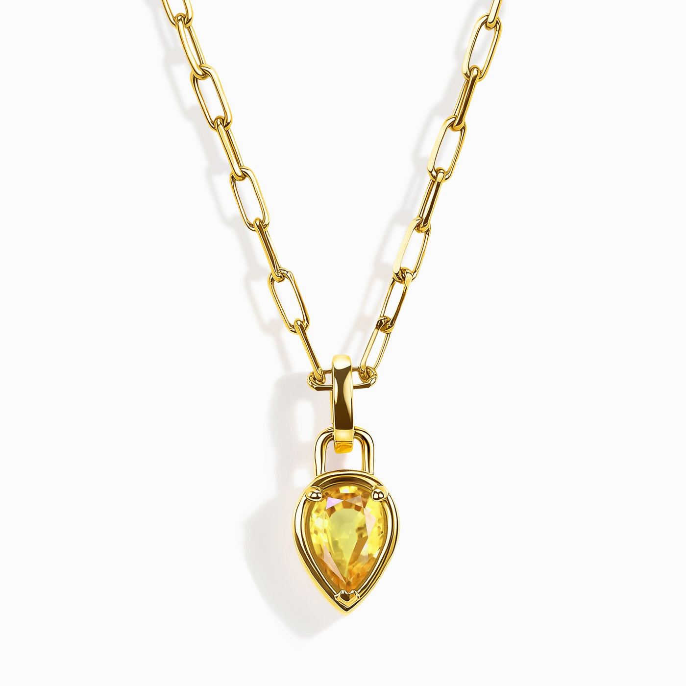 Citrine Widelink Necklace - November Birthstone jewellery