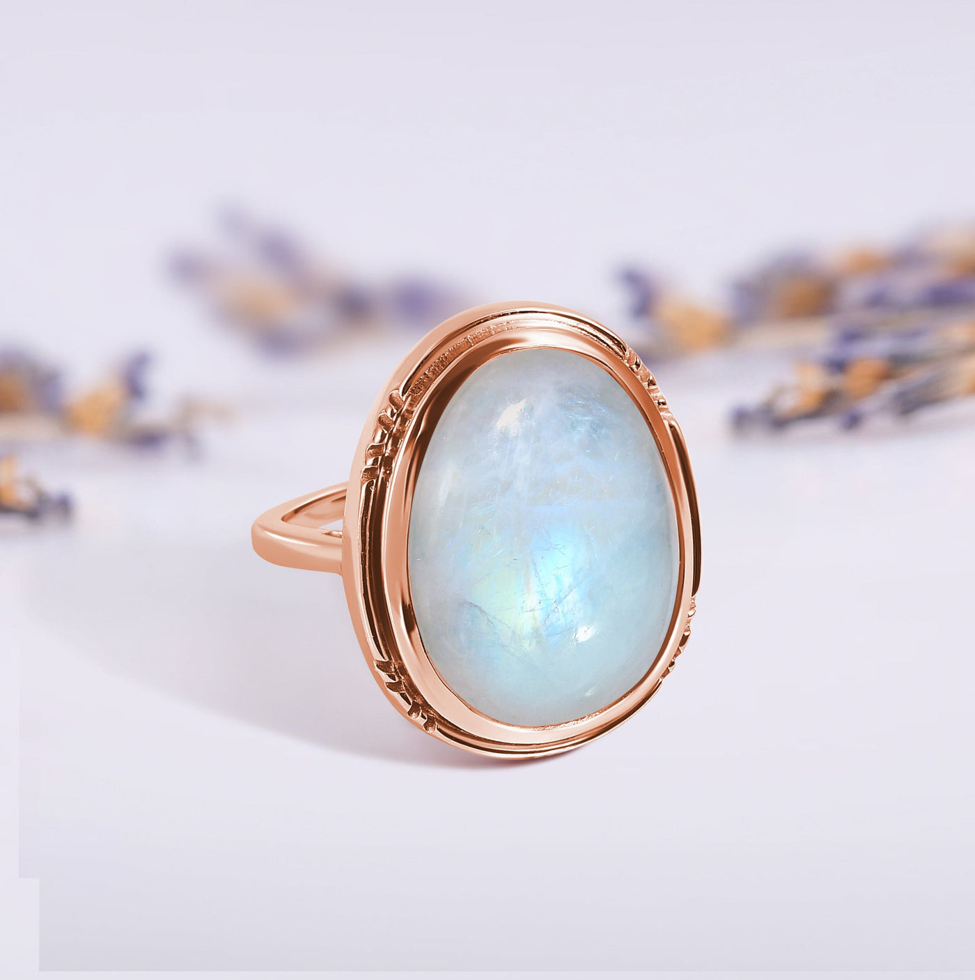 Moonstone Ring - Aurora jewellery