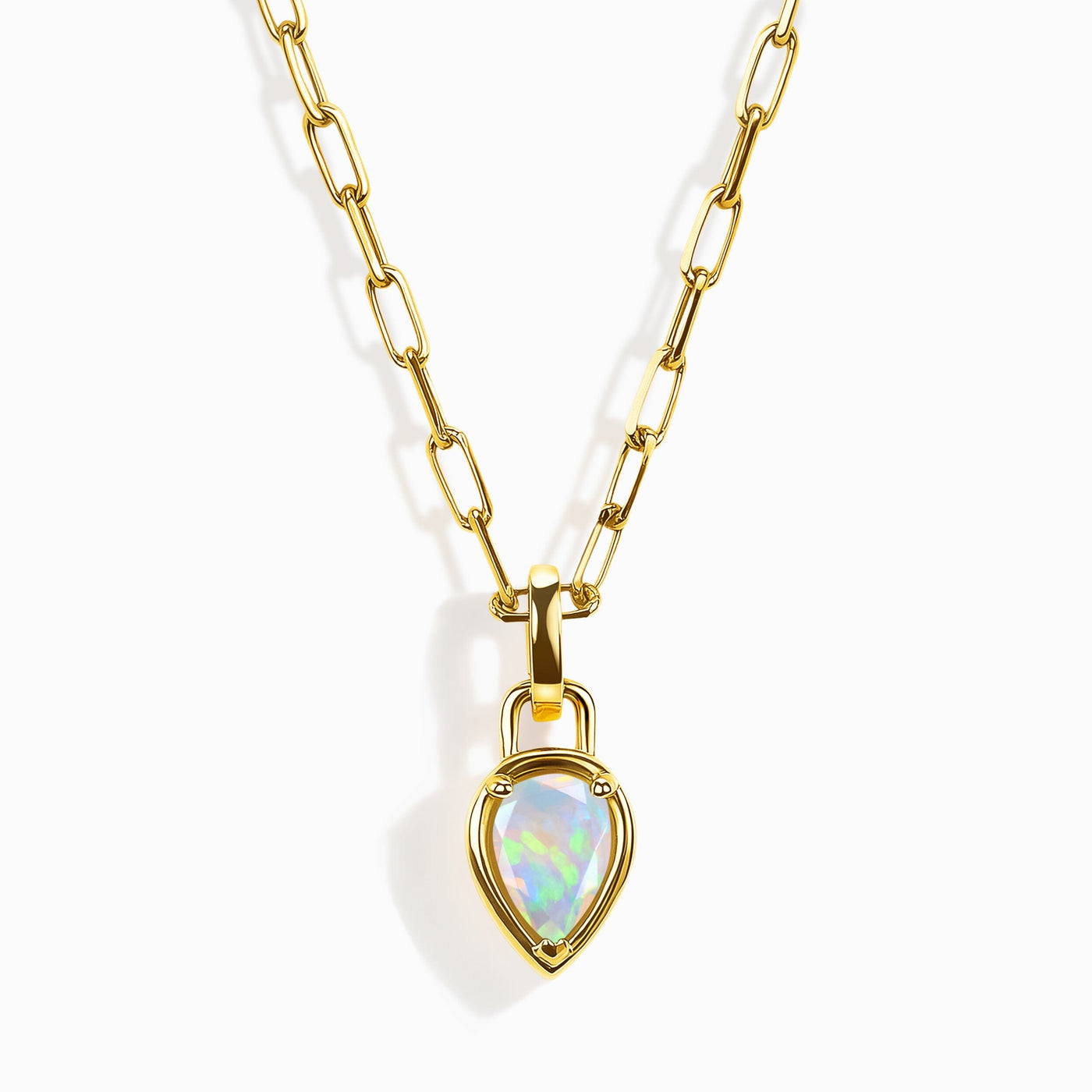 Opal Widelink Necklace - October Birthstone jewellery