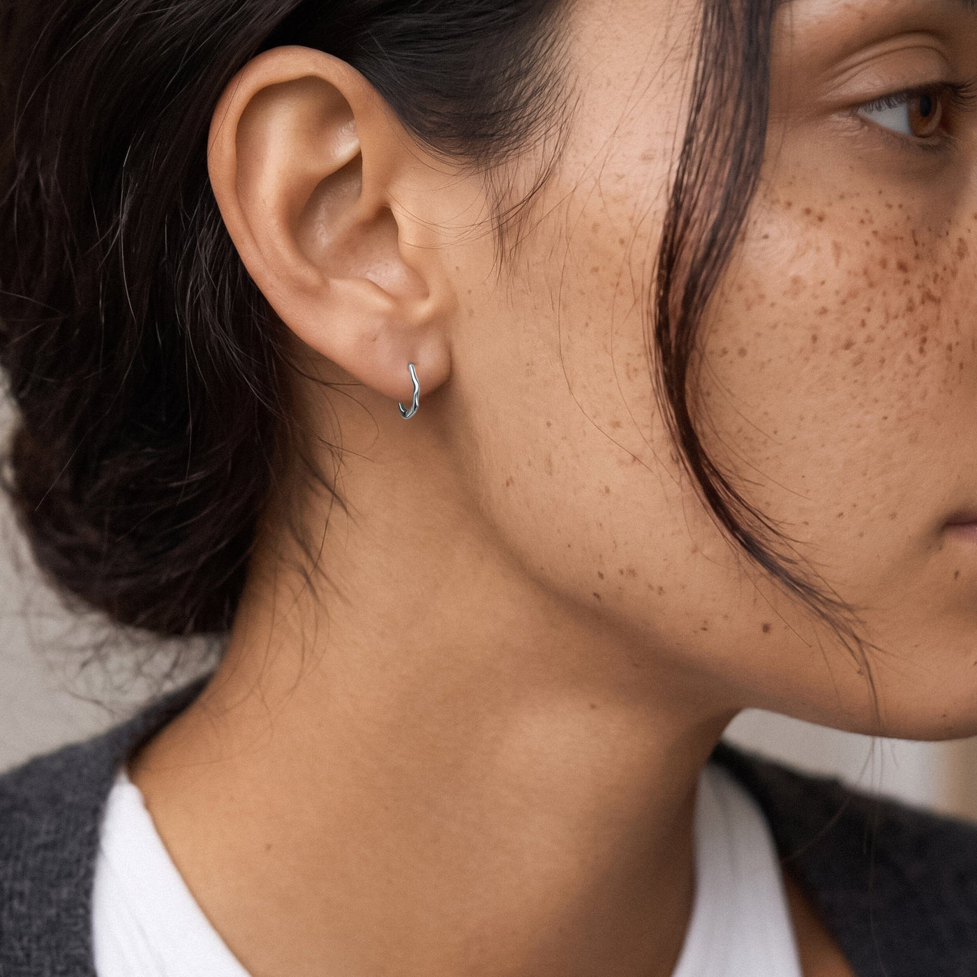 Petite Flow Hoops jewellery