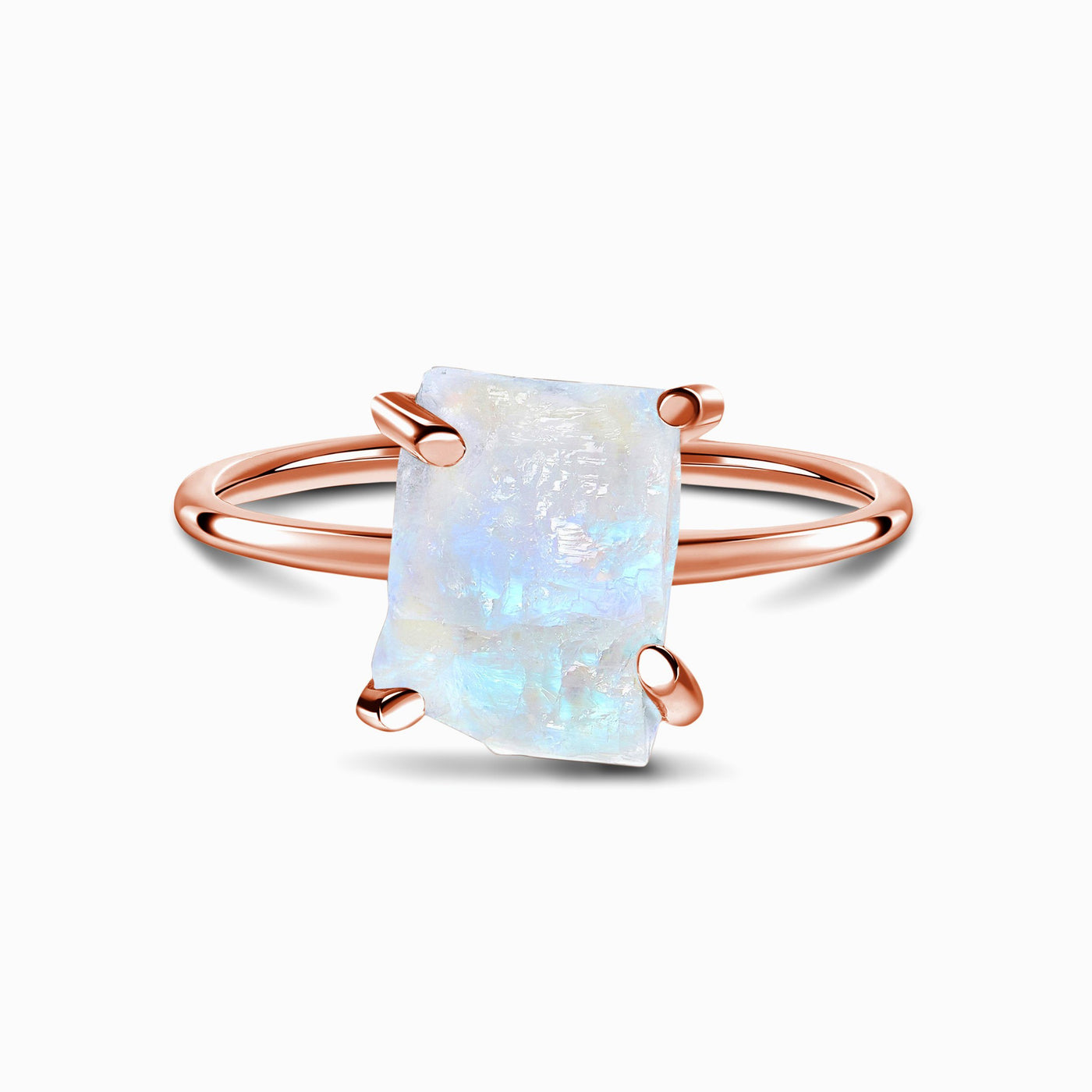 Raw Crystal Ring - Petite Moonstone jewellery